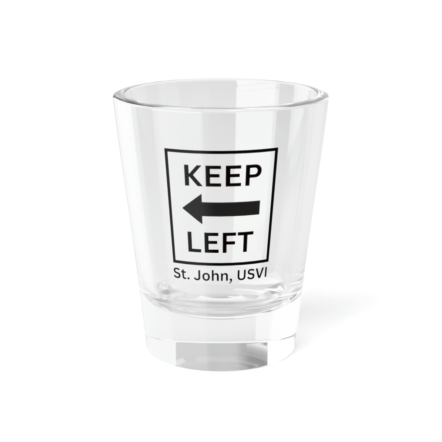 Left Turn Shot Glass
