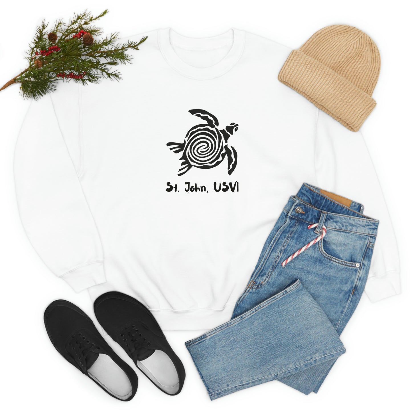 Swirl Turtle Crewneck Sweatshirt